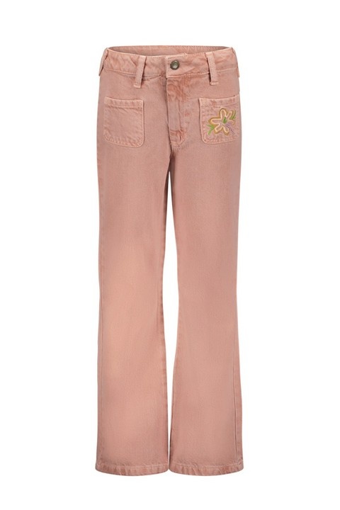 Like Flo Meisjes jeans broek wide leg - Oud roze Like Flo Meisjes jeans broek wide leg - Oud roze