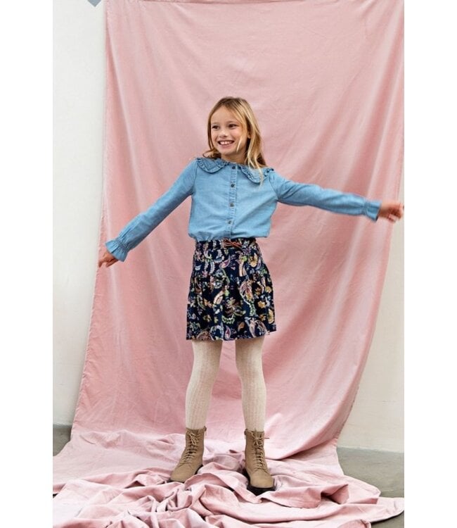 Like Flo Meisjes rok crepe jersey AOP - Paisley