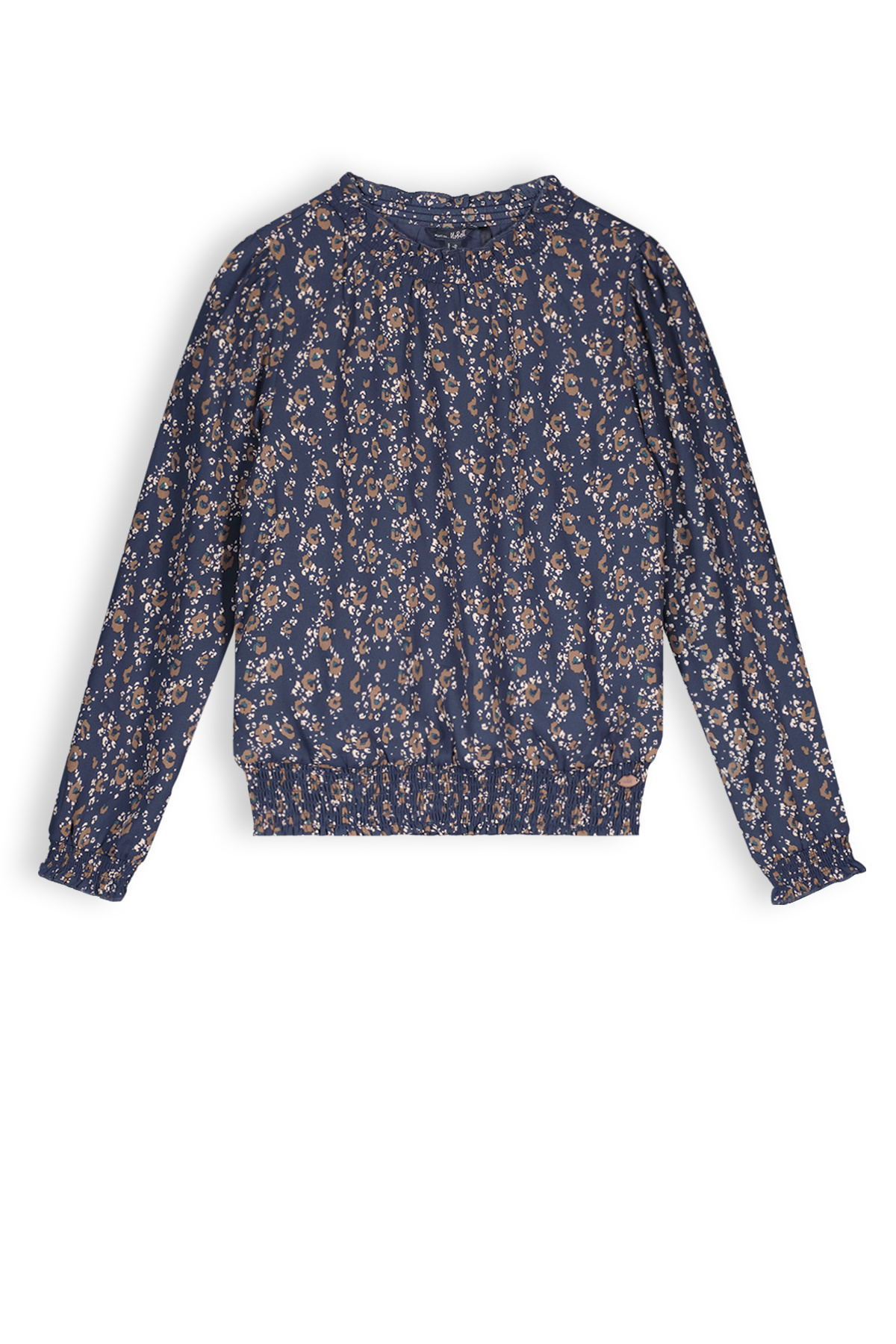 NoBell Meisjes blouse print - Tipi - Navy blauw NoBell Meisjes blouse print - Tipi - Navy blauw
