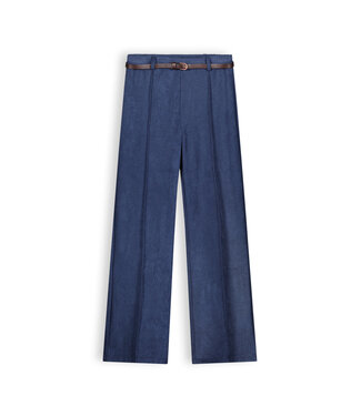 NoBell Meisjes broek palazzo twill - Slim - Navy blauw