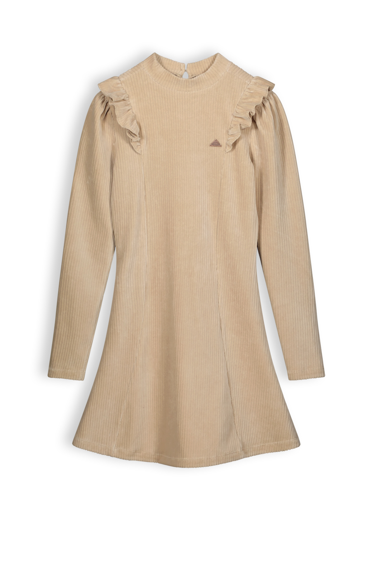 NoBell Meisjes jurk velvet rib - Max - Beige NoBell Meisjes jurk velvet rib - Max - Beige