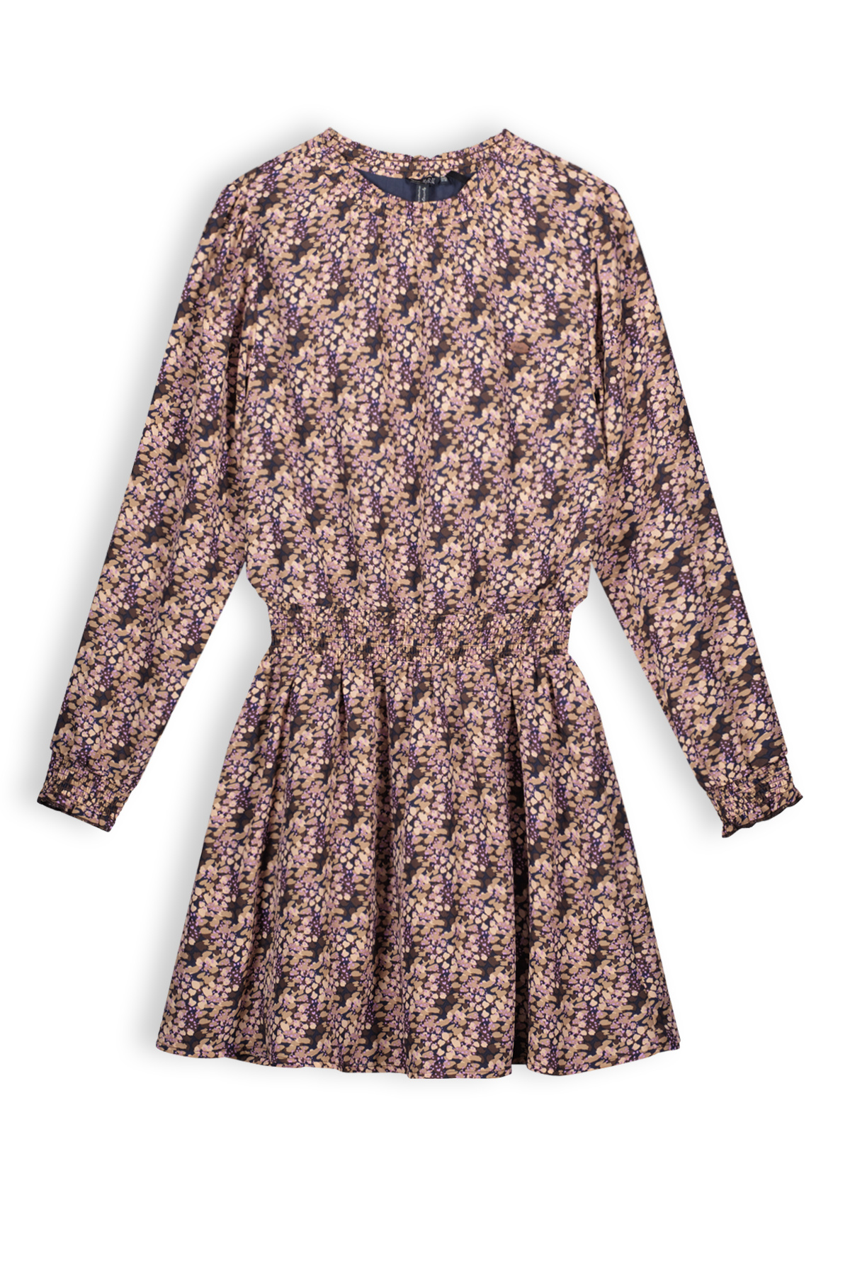 NoBell Meisjes jurk print - Moory - Donker roast bruin