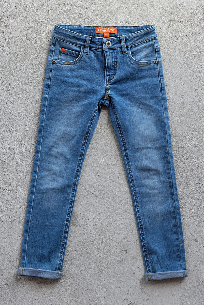 Tygo & Vito Jongens jeans broek skinny fit Binq - Licht blauw used