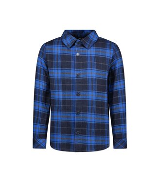 B.Nosy Jongens blouse geruit print - Ryan - Sky blauw