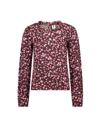 B.Nosy Meisjes blouse roze bloemenprint - Evi - Active paisley