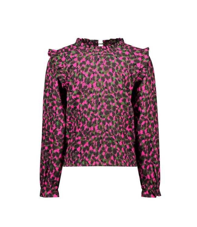 B.Nosy Meisjes blouse stippen roze - Ave - Awesome AOP