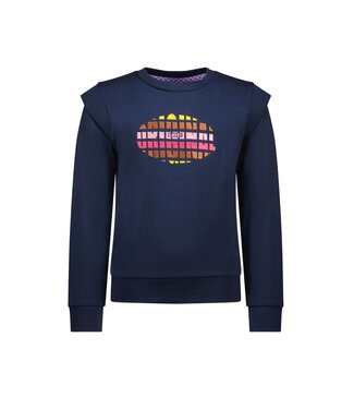 B.Nosy Meisjes sweater blauw - Orly - Navy blauw