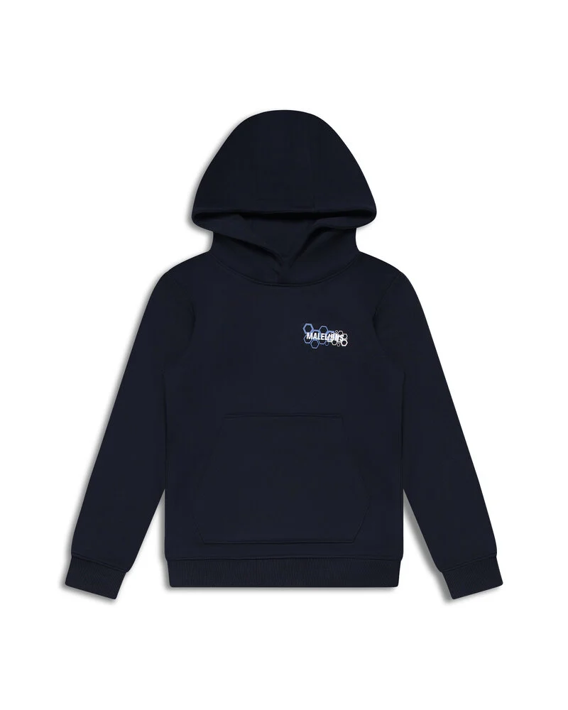 Malelions Hoodie Borders - Navy blauw Malelions Hoodie Borders - Navy blauw