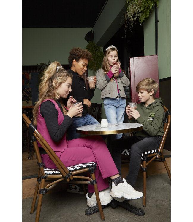 Indian Blue Jeans Meisjes colbert geruit - Zwart