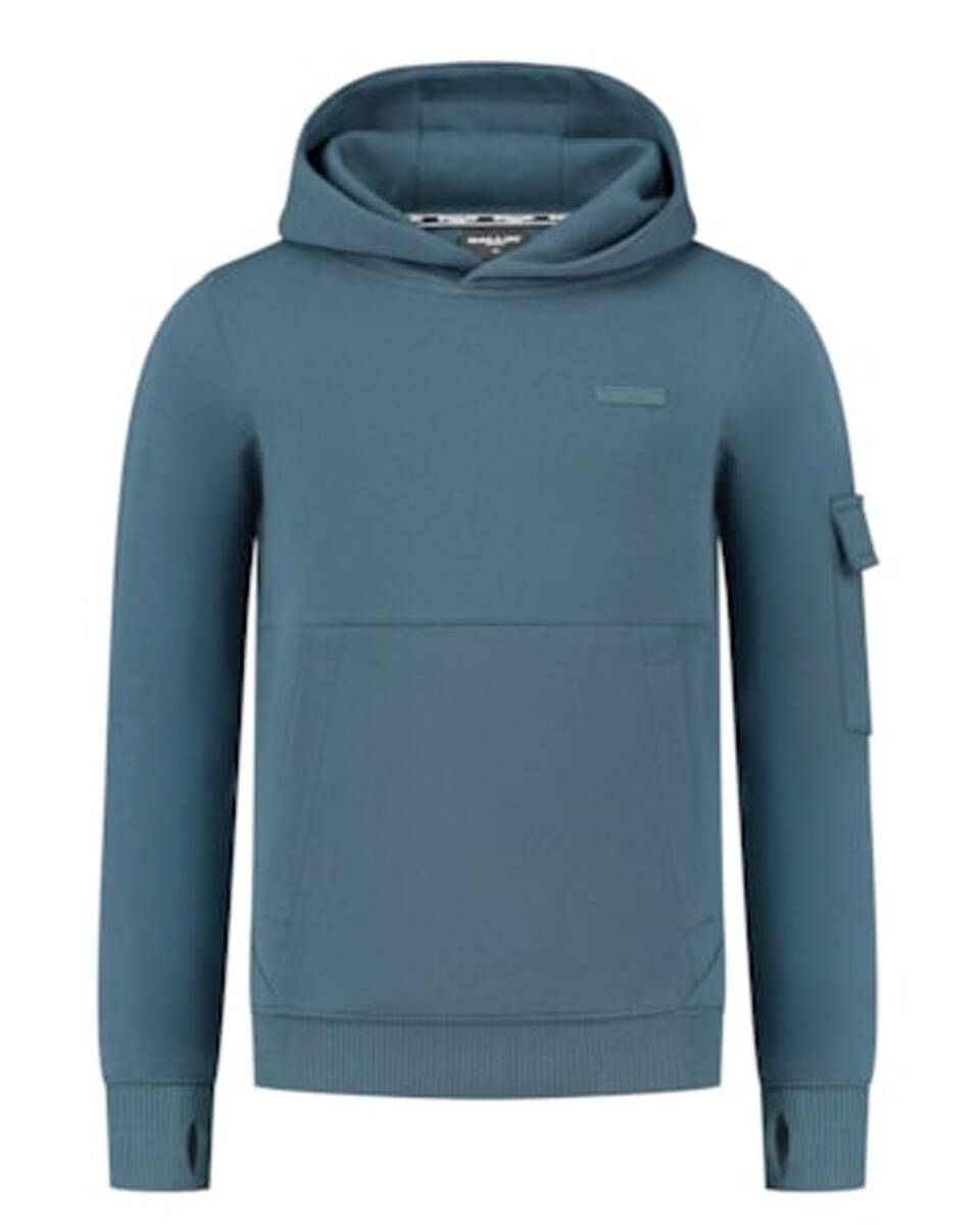 Ballin Jongens hoodie met badge - Donker blauw Ballin Jongens hoodie met badge - Donker blauw