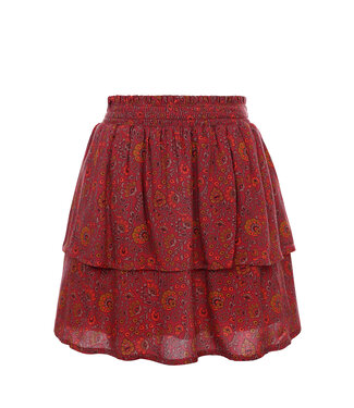 LOOXS Little Meisjes rok viscose - Framboos paisley