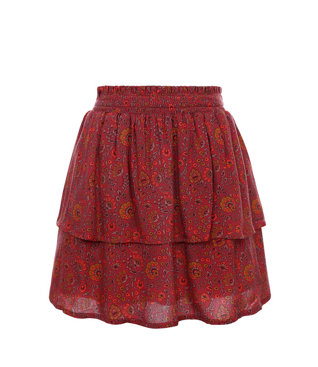 LOOXS Little Meisjes rok viscose - Framboos paisley