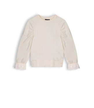 NoBell Meisjes sweater raglan - Kim - Pearled ivory