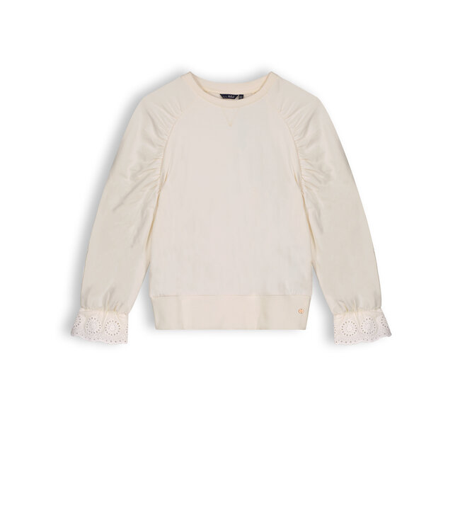 NoBell Meisjes sweater raglan - Kim - Pearled ivory