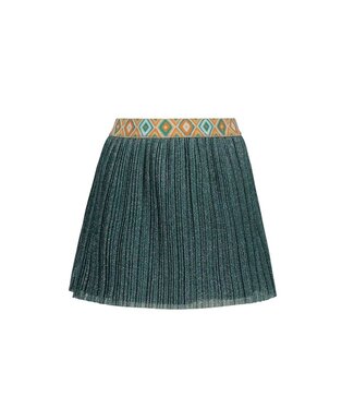 Like Flo Meisjes rok glitter plisse - Aqua