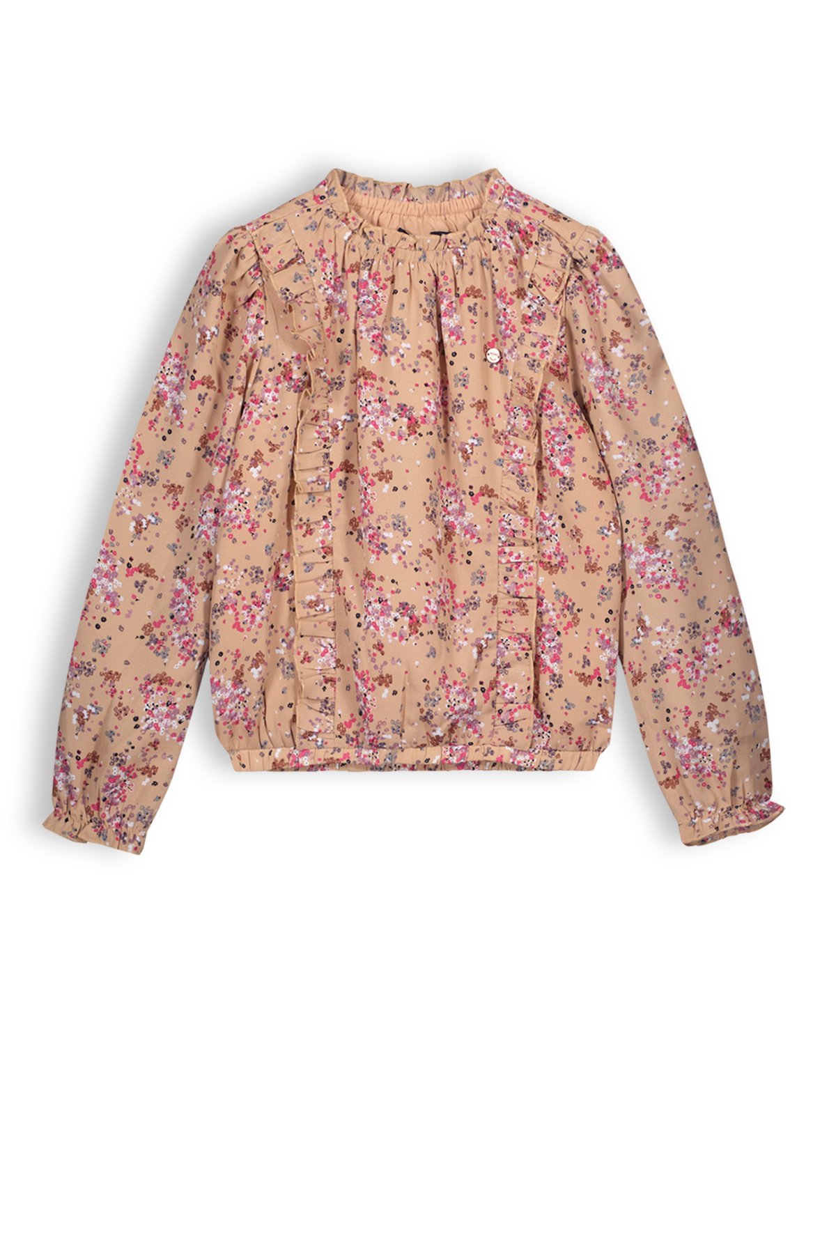 NoNo Meisjes blouse floral - Tina - Desert zand