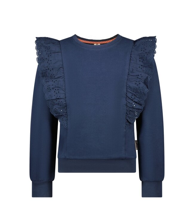 B.Nosy Meisjes sweater - Daantje - Navy blauw