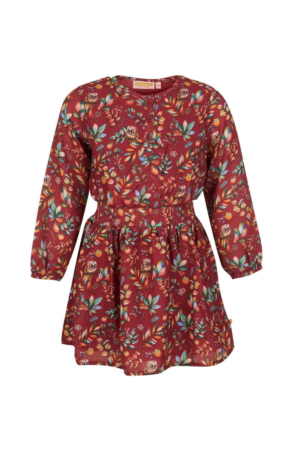Someone Meisjes jurk - Johanna-SG-52-A - Donker brick Someone Meisjes jurk - Johanna-SG-52-A - Donker brick