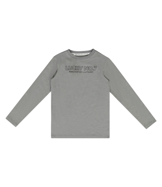 Lucky No. 7 Jongens shirt - Castor grijs