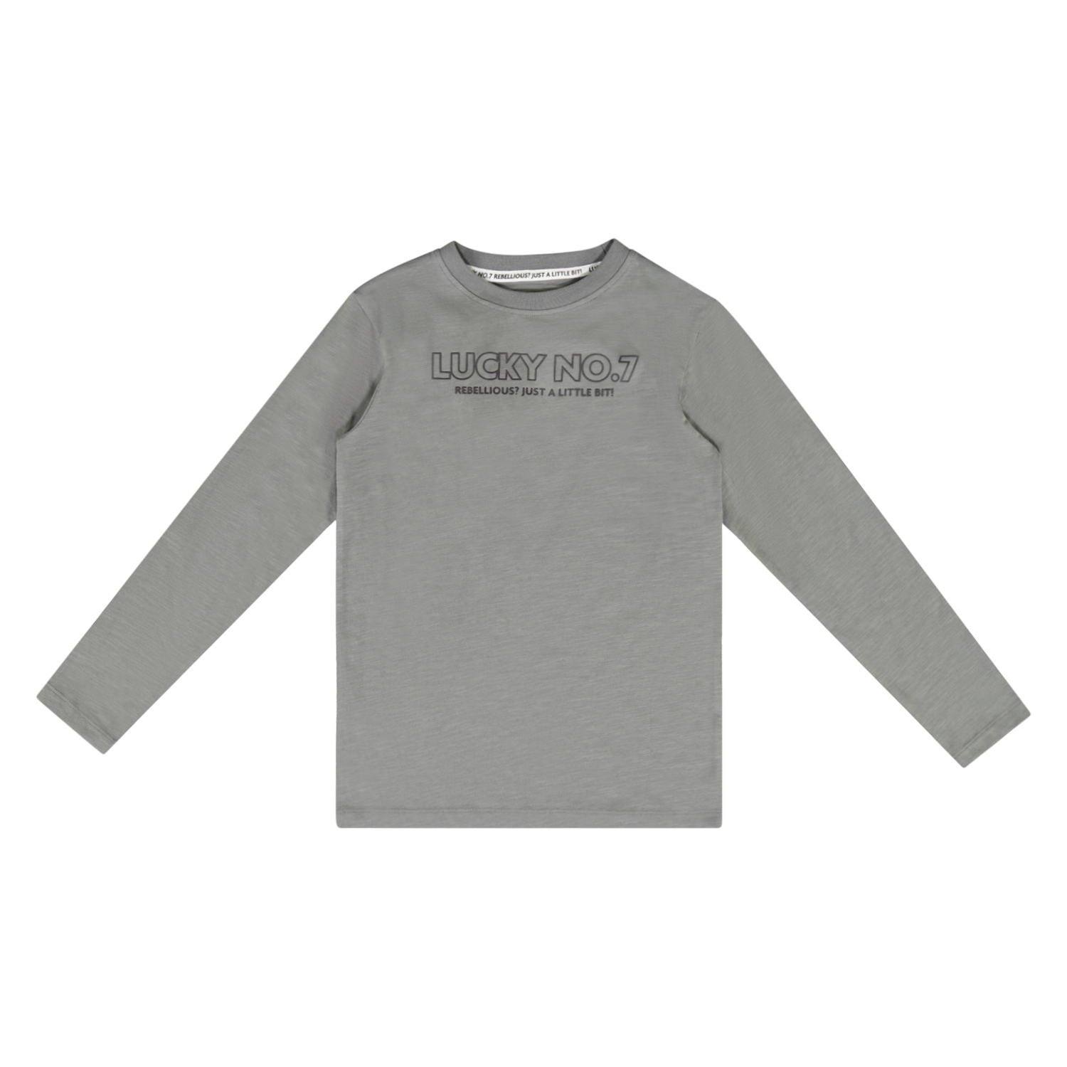 Lucky No. 7 Jongens shirt - Castor grijs