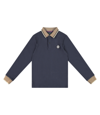 Vinrose Jongens polo shirt - Mood indigo blauw
