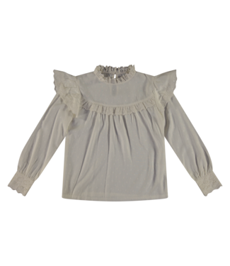 Vinrose Meisjes blouse - Egret