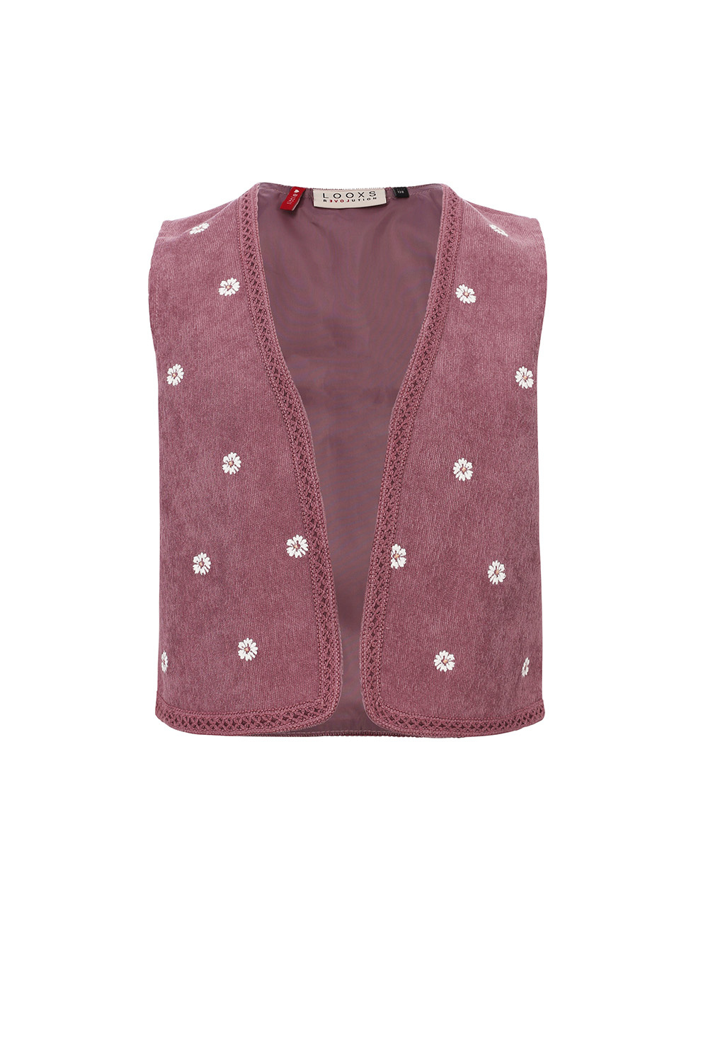 LOOXS Little Meisjes gilet embroidery - Mauve blush LOOXS Little Meisjes gilet embroidery - Mauve blush