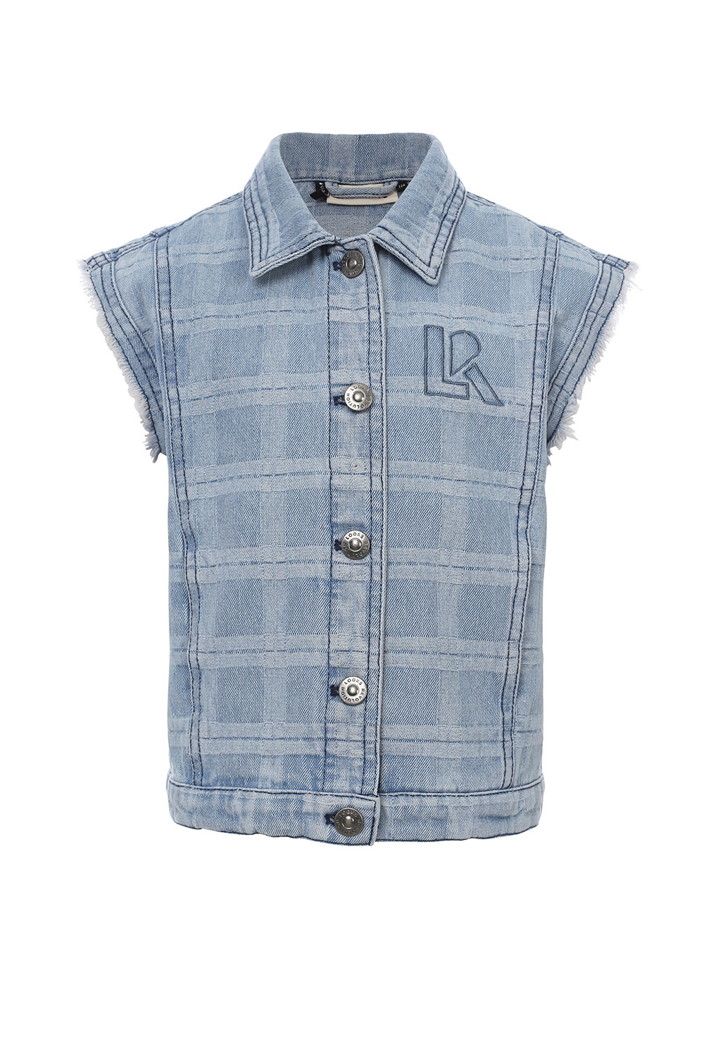 LOOXS 10sixteen Meisjes gilet denim - Geruit LOOXS 10sixteen Meisjes gilet denim - Geruit