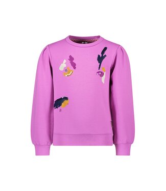 B.Nosy Meisjes sweater embroidery - Filou - Crocus