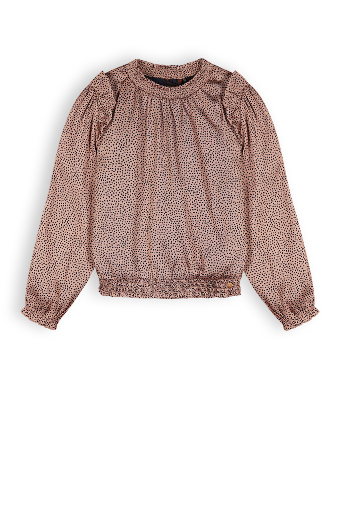 Meisjes blouse AOP - Tami - Zand blush