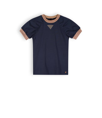 NoNo Meisjes t-shirt - Kayla - Navy blauw