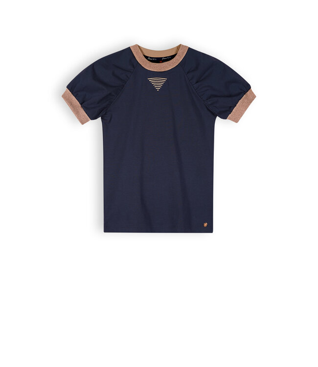 NoNo Meisjes t-shirt - Kayla - Navy blauw