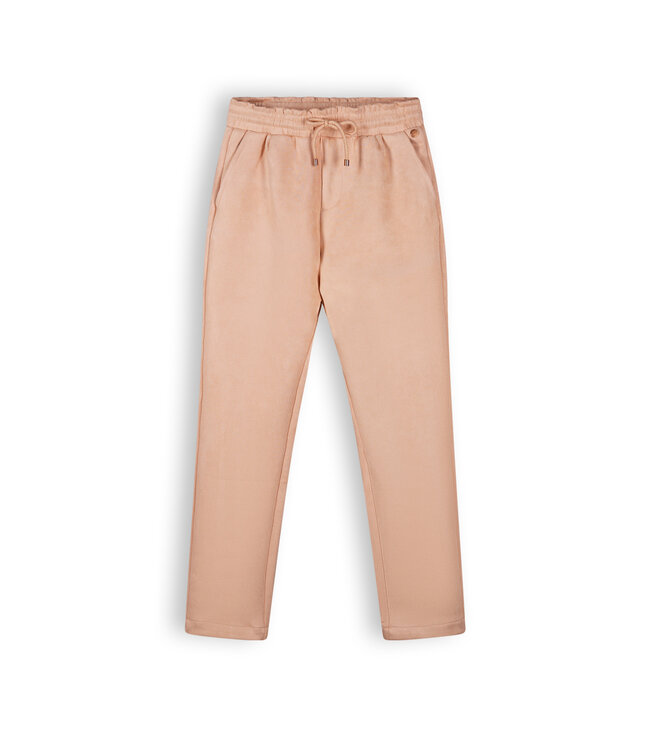 NoNo Meisjes broek nep suede - Suna - Zand blush