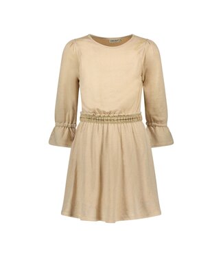 Like Flo Meisjes jurk metallic jersey - Champagne