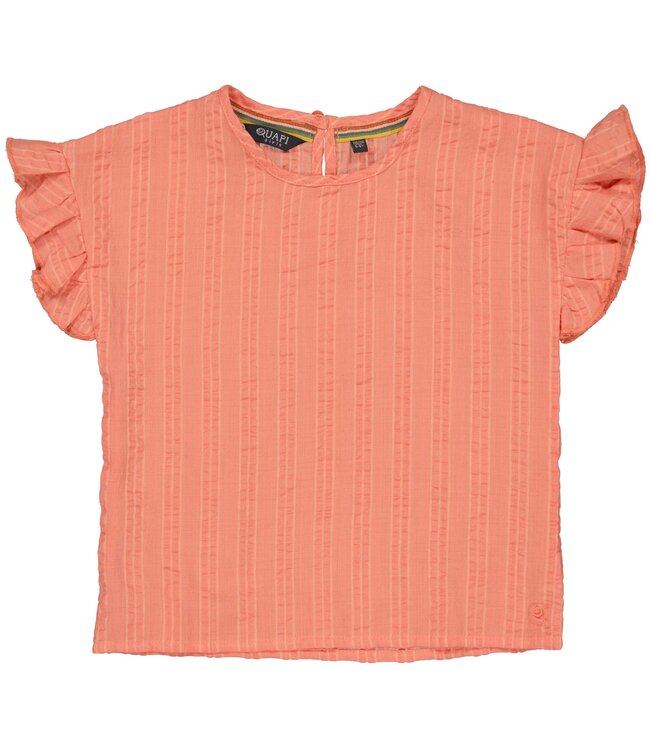 Quapi Meisjes blouse - Benja - AOP rood gestreept