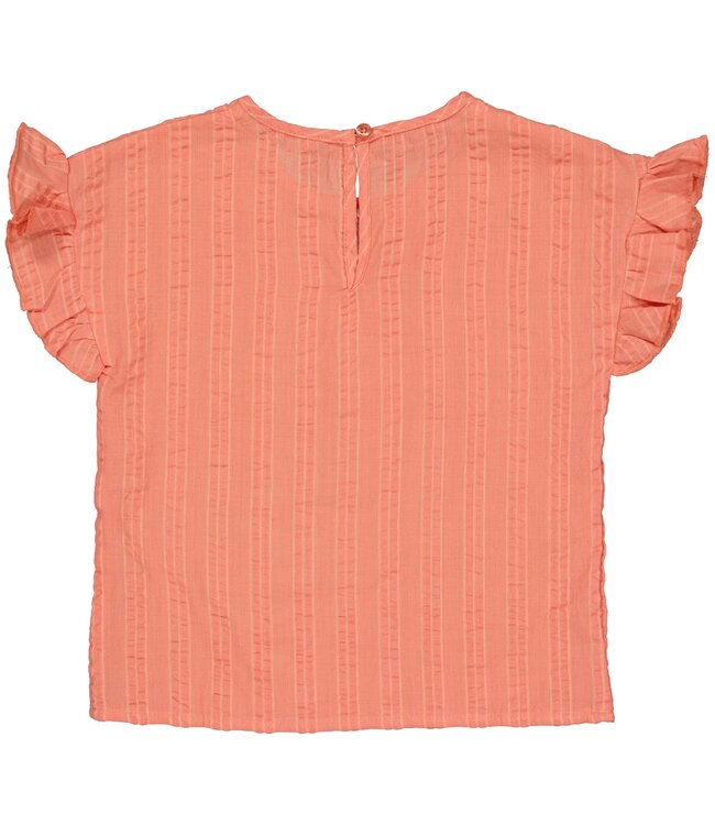 Quapi Meisjes blouse - Benja - AOP rood gestreept