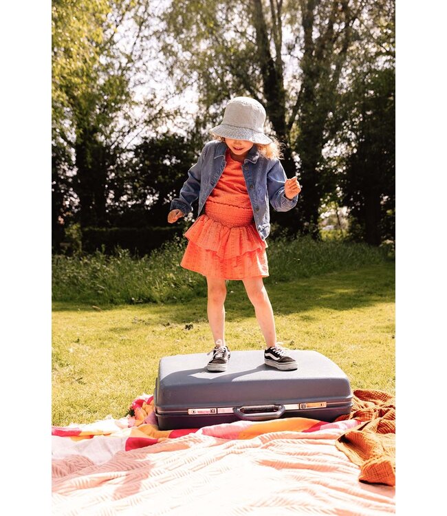 Quapi Meisjes blouse - Benja - AOP rood gestreept