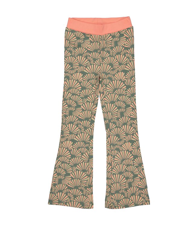 Quapi Meisjes flair broek - Bliss - AOP grafisch groen