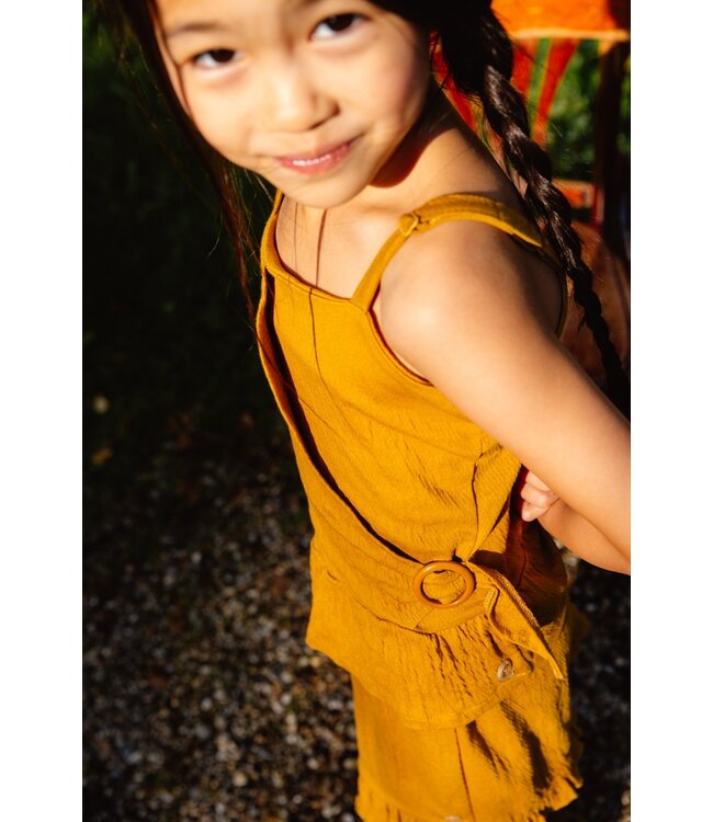 Quapi Meisjes top - Bloom - Fudge bruin