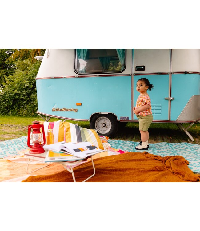 Quapi Meisjes blouse - Bodee - AOP roze bloemen