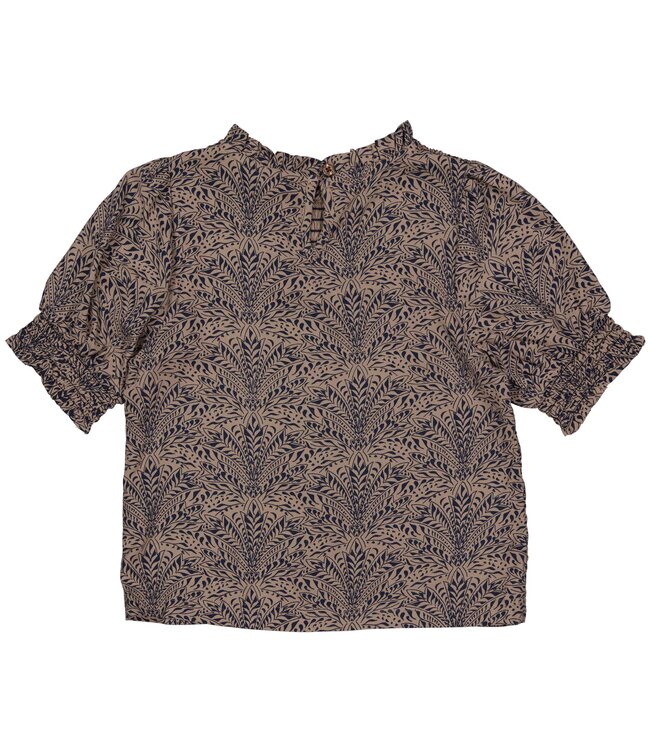 LEVV Meisjes Top - Karen - AOP grafisch taupe