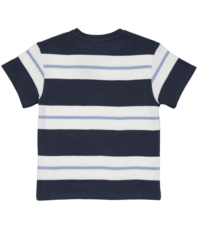 LEVV Jongens t-shirt - Kayden - AOP blauw gestreept