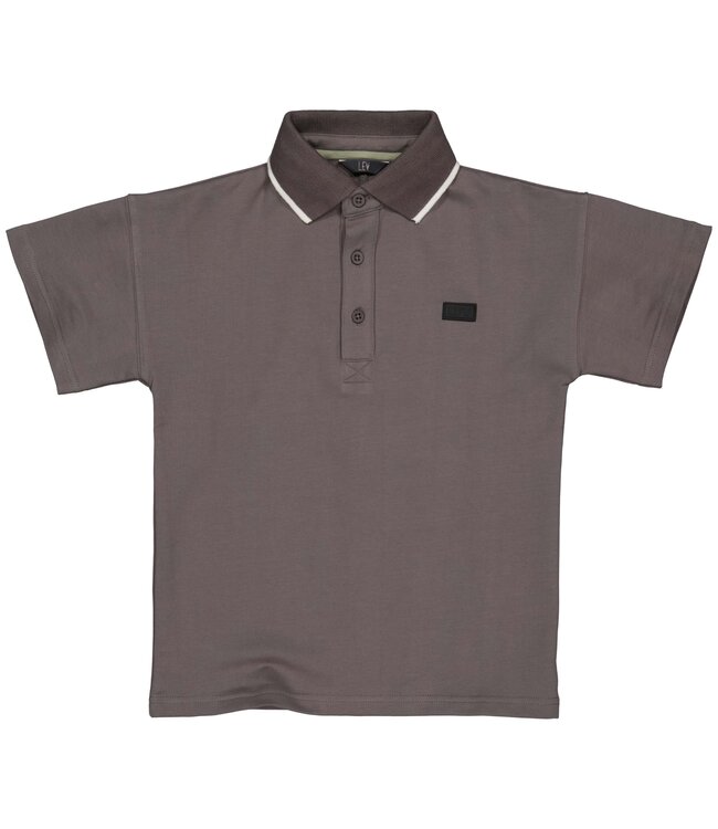 LEVV Jongens polo shirt - Kenan - Grijs houtskool