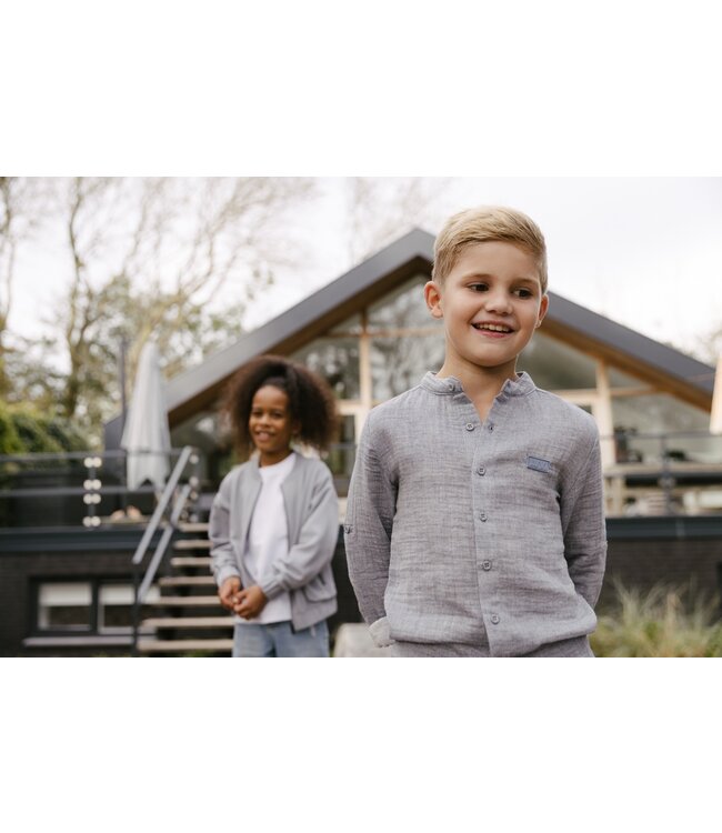 LEVV Jongens blouse - Ken - Jeans blauw