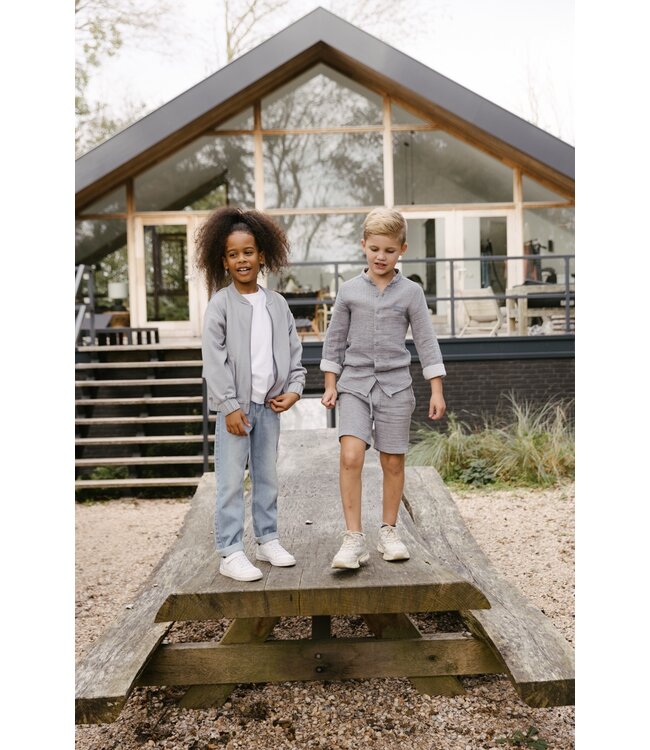 LEVV Jongens blouse - Ken - Jeans blauw