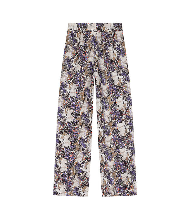 Indian Blue Jeans Meisjes broek Leopeard wide fit - Sesame