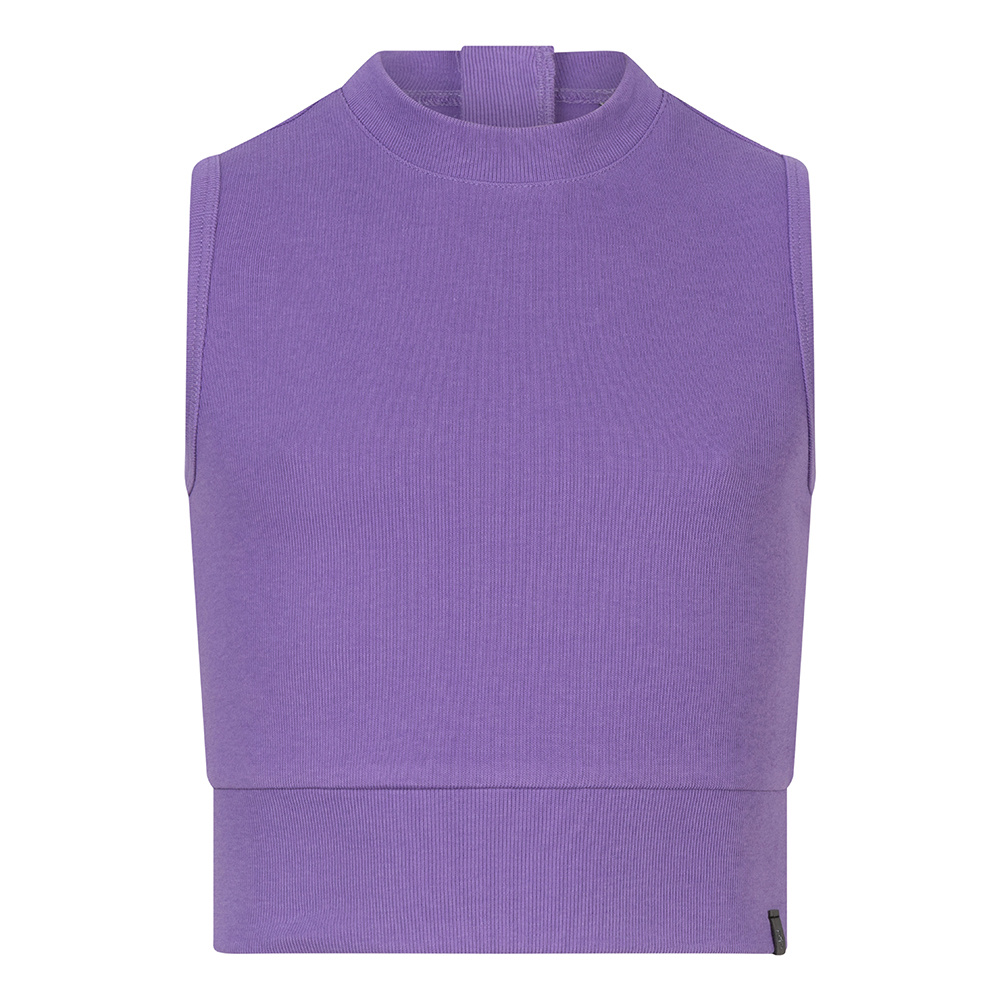 Meisjes crop top rib - Paars