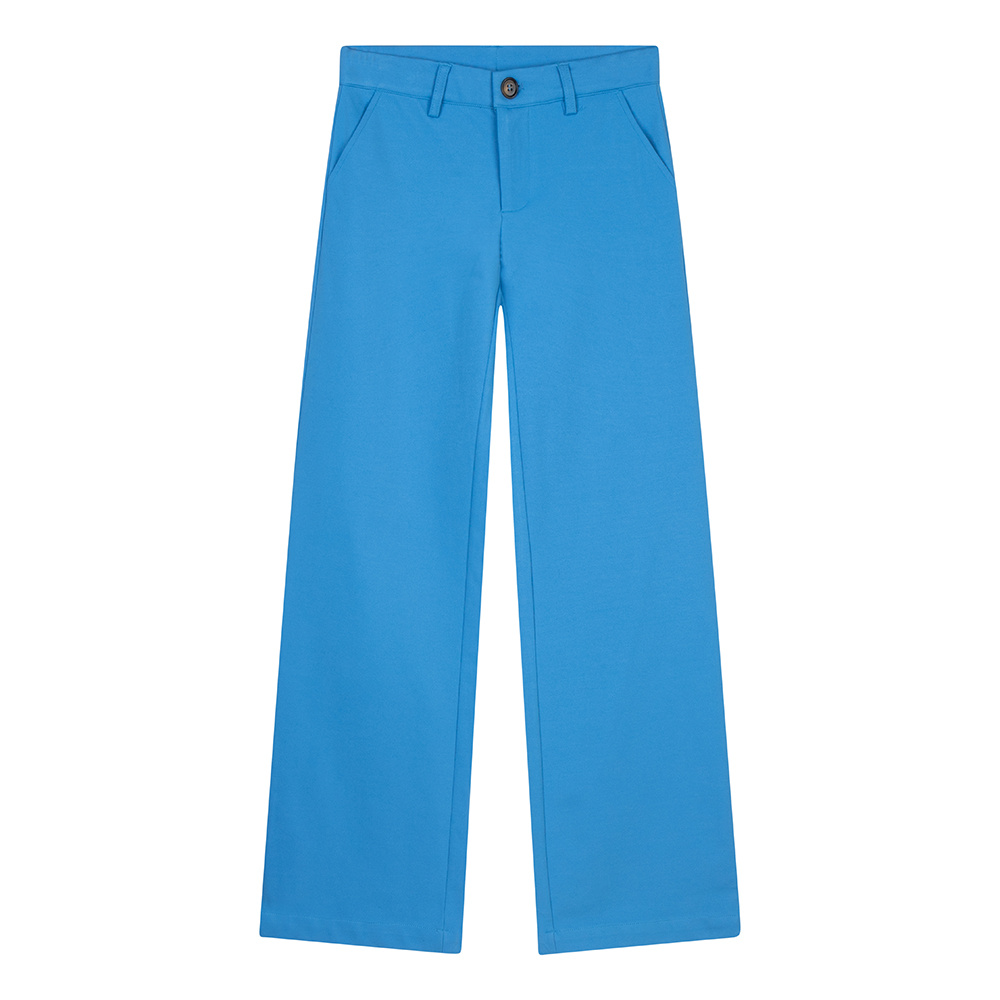 Meisjes pantalon broek wide fit - River blauw