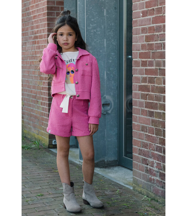 KIEstone Meisjes short - Sandy - roze