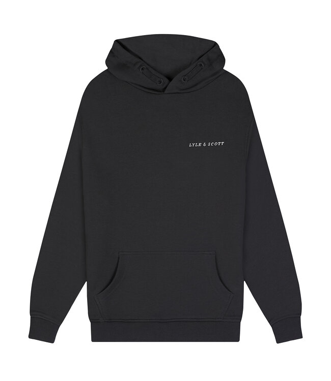 Lyle & Scott Hoodie Script - Gun metal grijs